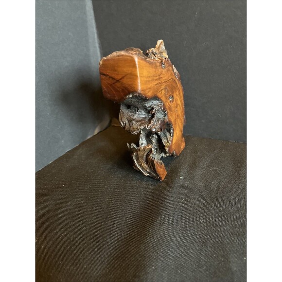 Unusual Interesting Wooden Encased Quartz Clock Handmade Compact Size - Picture 5 of 11